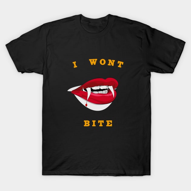 Halloween Vampire Teeth T-Shirt by Room Thirty Four